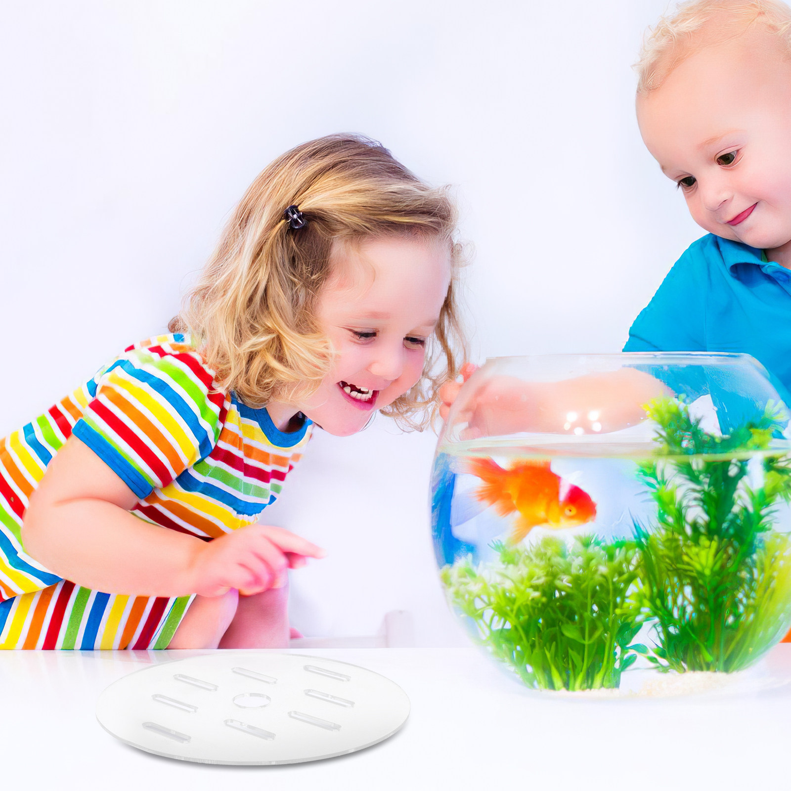 Aquarium Fish Jump Guard - Clear Acrylic Aquarium Lid 18cm Round