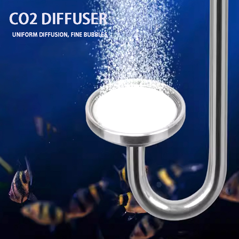 Aquarium Fish Quarantine - Aquarium CO2 Nebulizer Aluminum Alloy+Ceramic Plate+Suction
