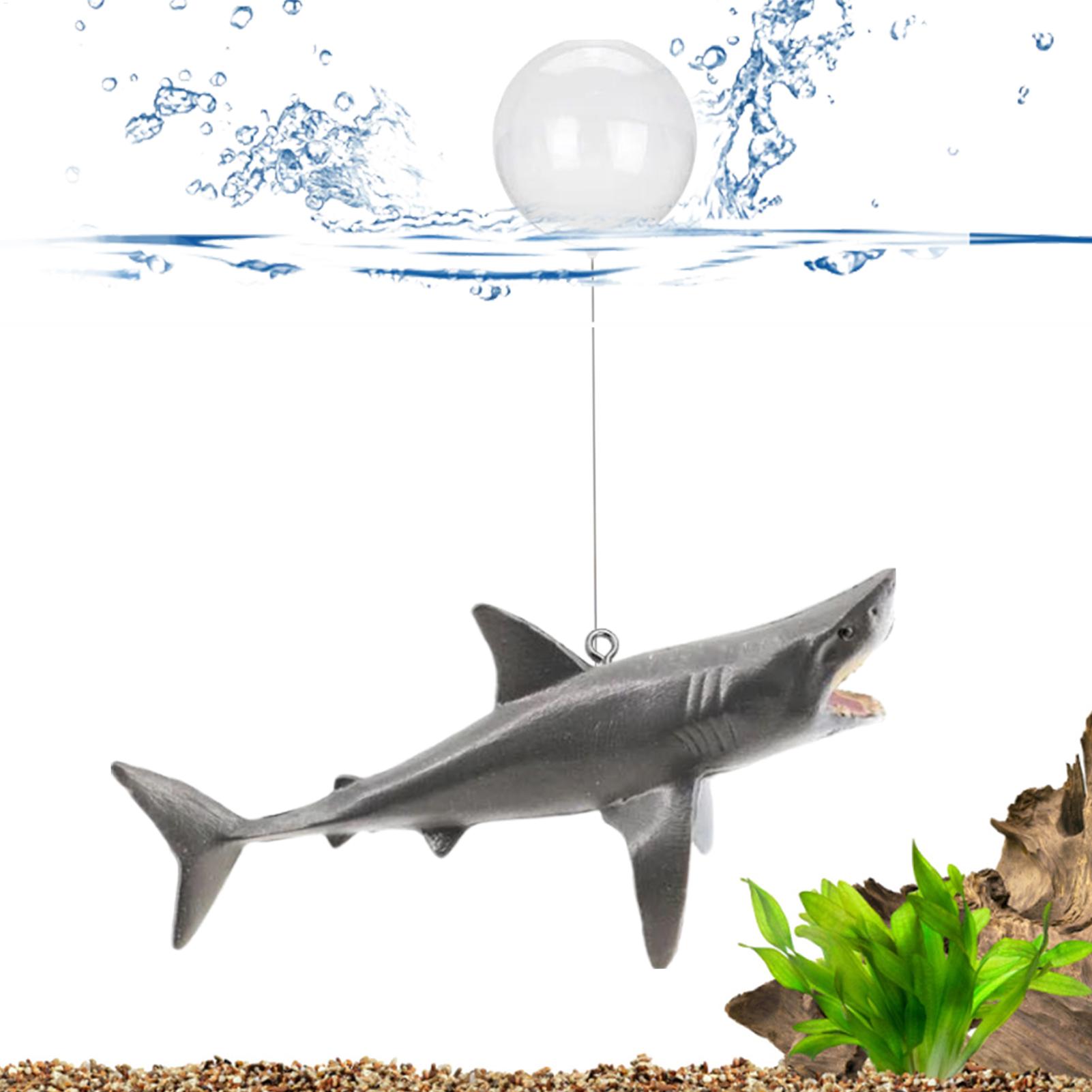 Aquarium Fish Artificial - Floating Shark Aquarium Landscape Decoration With