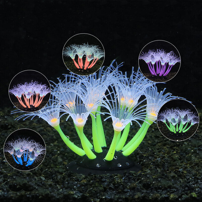Silicone Glowing Landscape Art - Aquarium Fish Artificial 评论和价格
