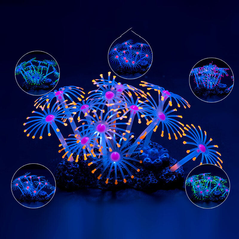 Silicone Glowing Landscape Art - Aquarium Fish Artificial 评论和价格