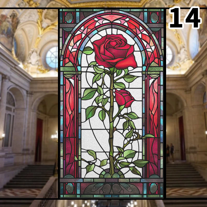 Colorful 3D Rose Design Staine - Background Film 3D 评论和价格