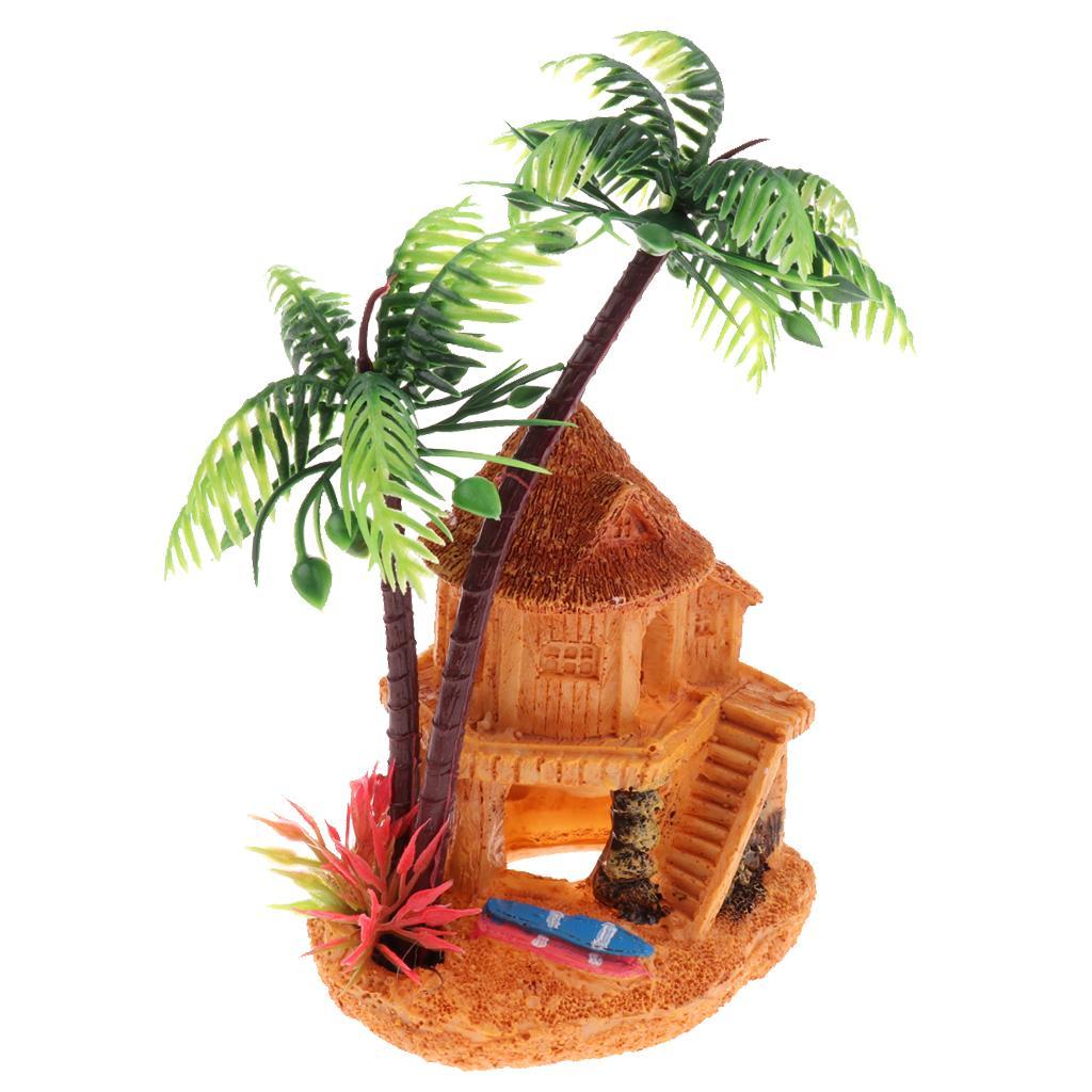 Artificial Coconut Tree Hidden - Aquarium Fish Artificial 评论和价格