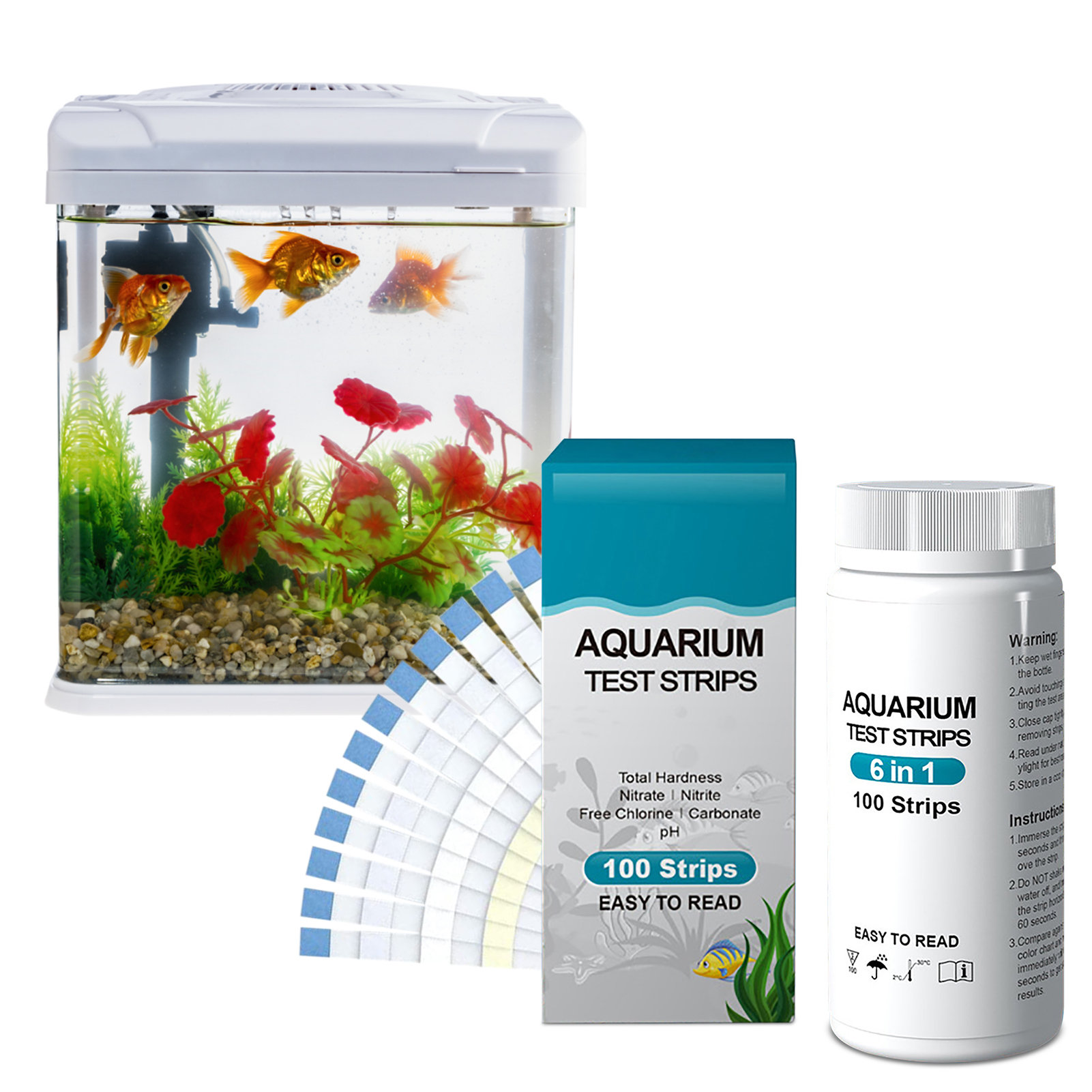 100pcs 6-in-1 Water Quality Te - Aquarium Fish Quality 评论和价格