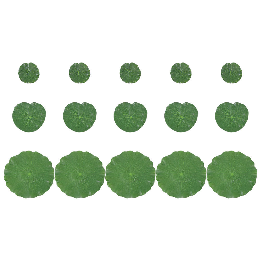 Artificial Lily Pads 15Pcs Rea - Aquarium Fish Artificial 评论和价格