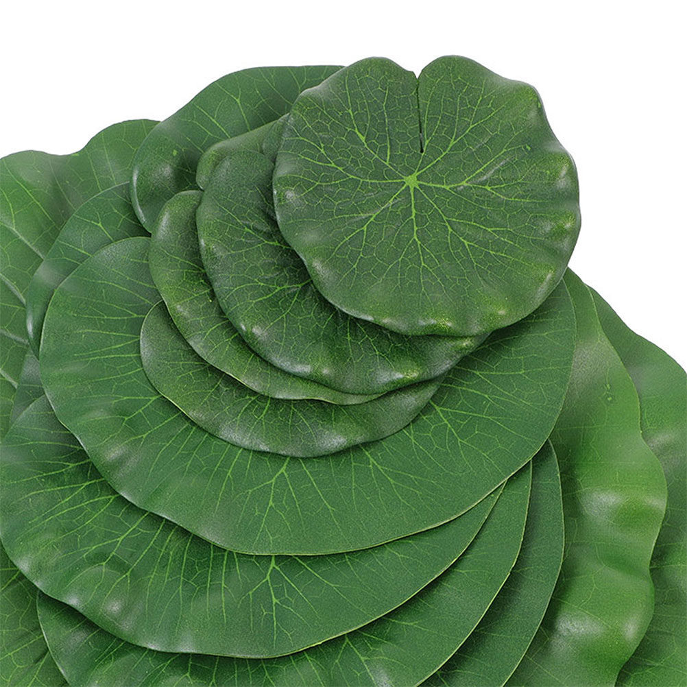 Artificial Lily Pads 15Pcs Rea - Aquarium Fish Artificial 评论和价格