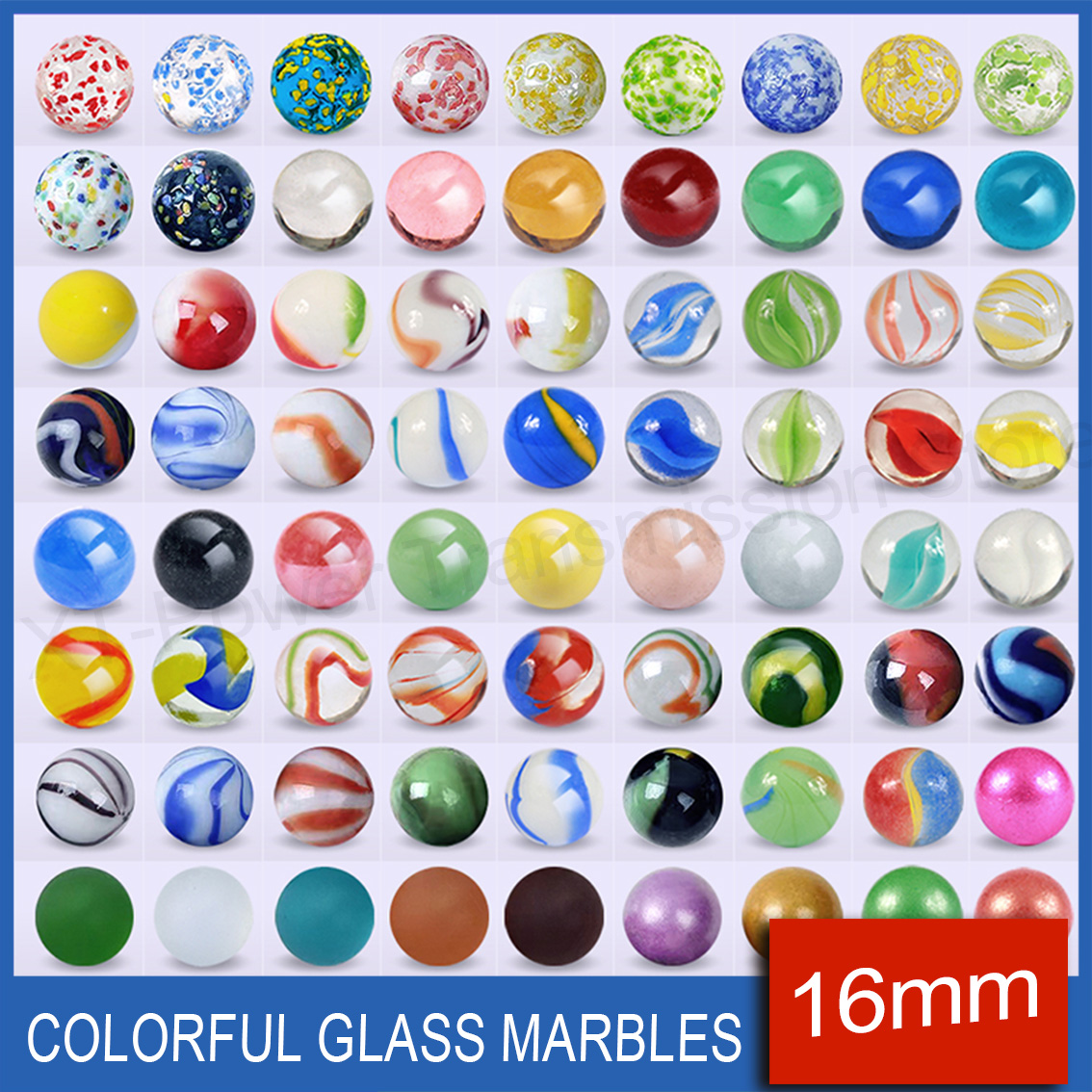 5-90PCS 16mm Colorful Glass Ma - Aquarium Fish Bowl 评论和价格