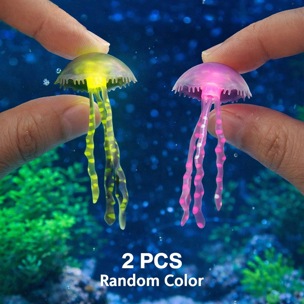 Luminous Simulation Jellyfish  - Aquarium Fish Artificial 评论和价格