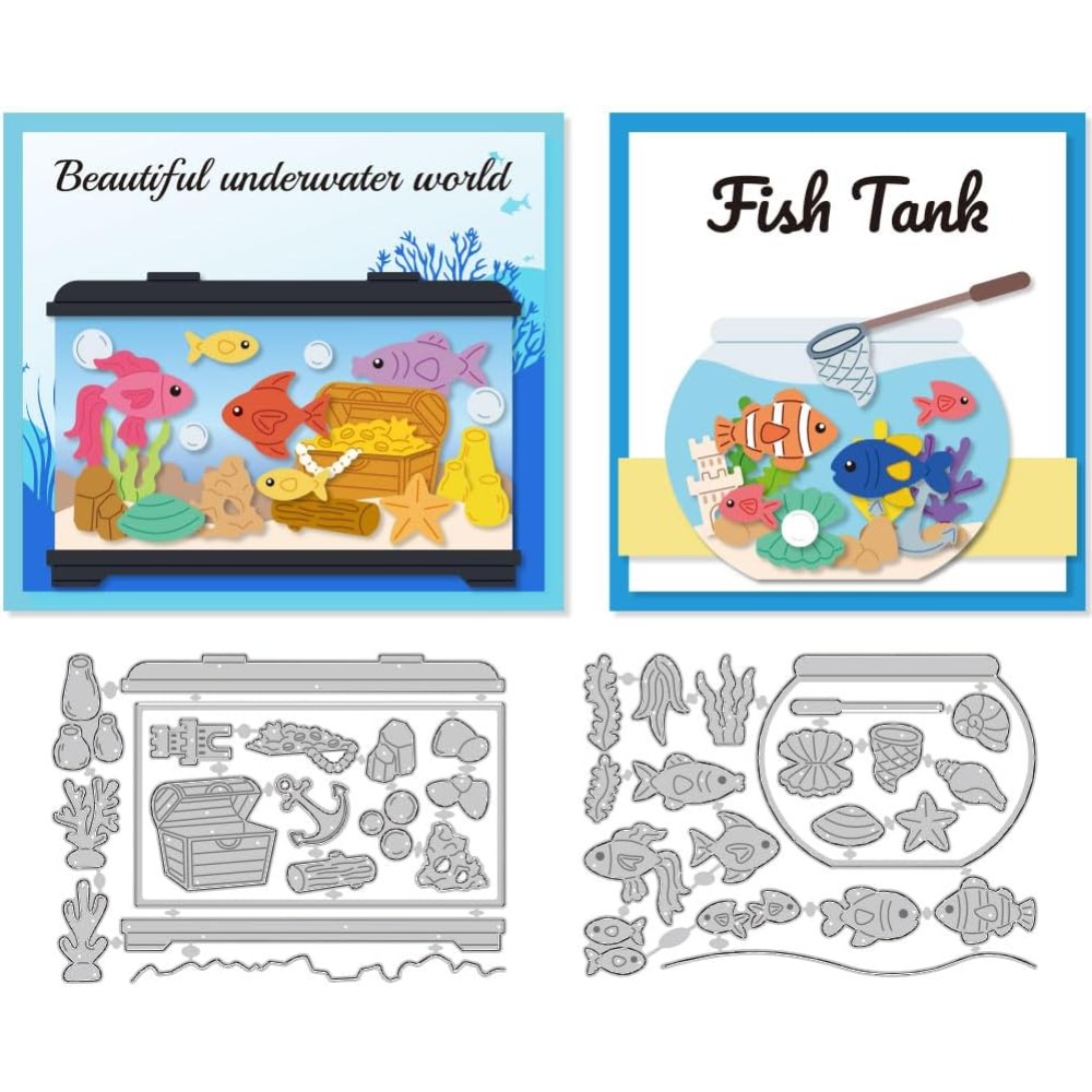 Fish Tank Die Cuts Carbon Stee - Aquarium Fish Bowl 评论和价格