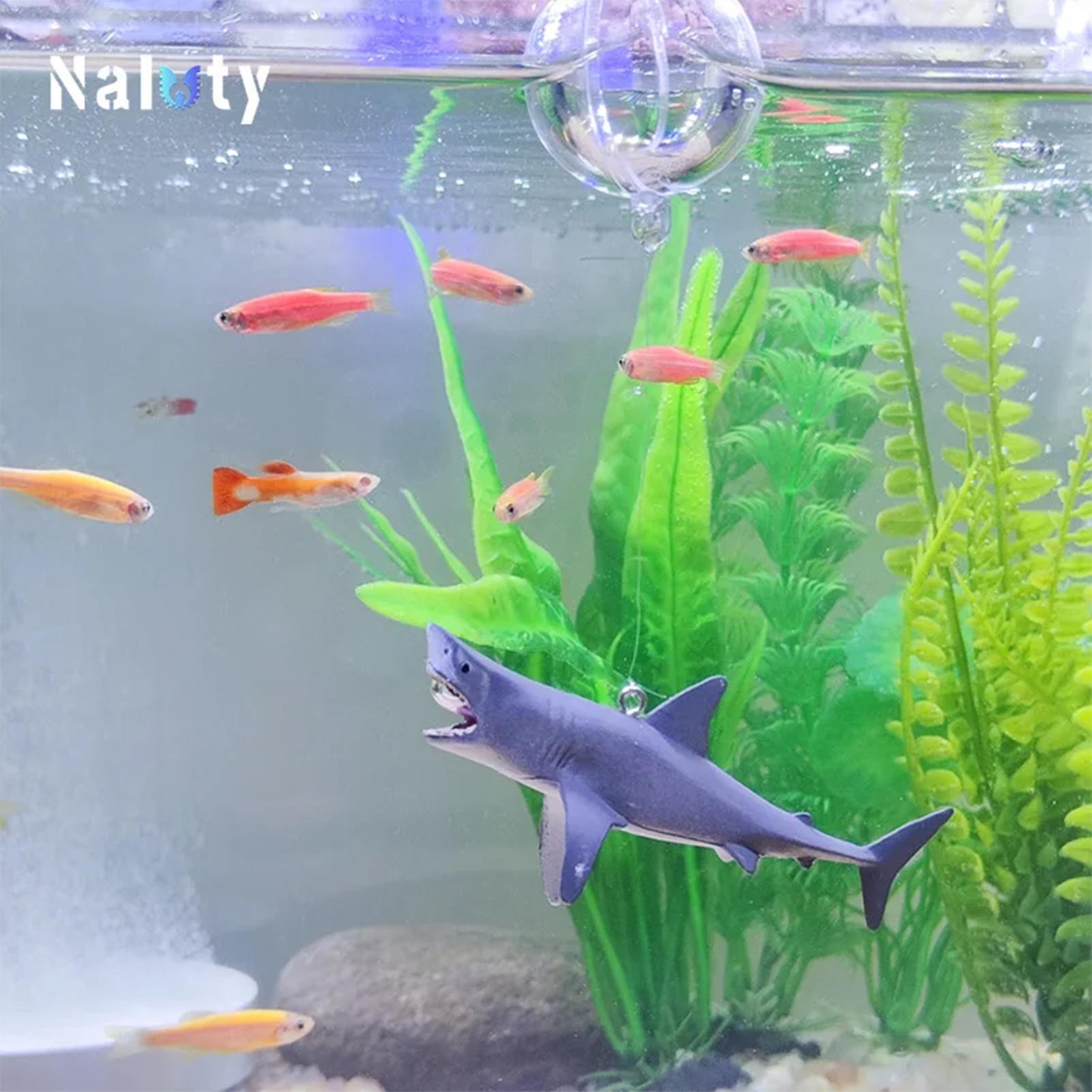 Floating Shark Aquarium Landsc - Aquarium Fish Artificial 评论和价格