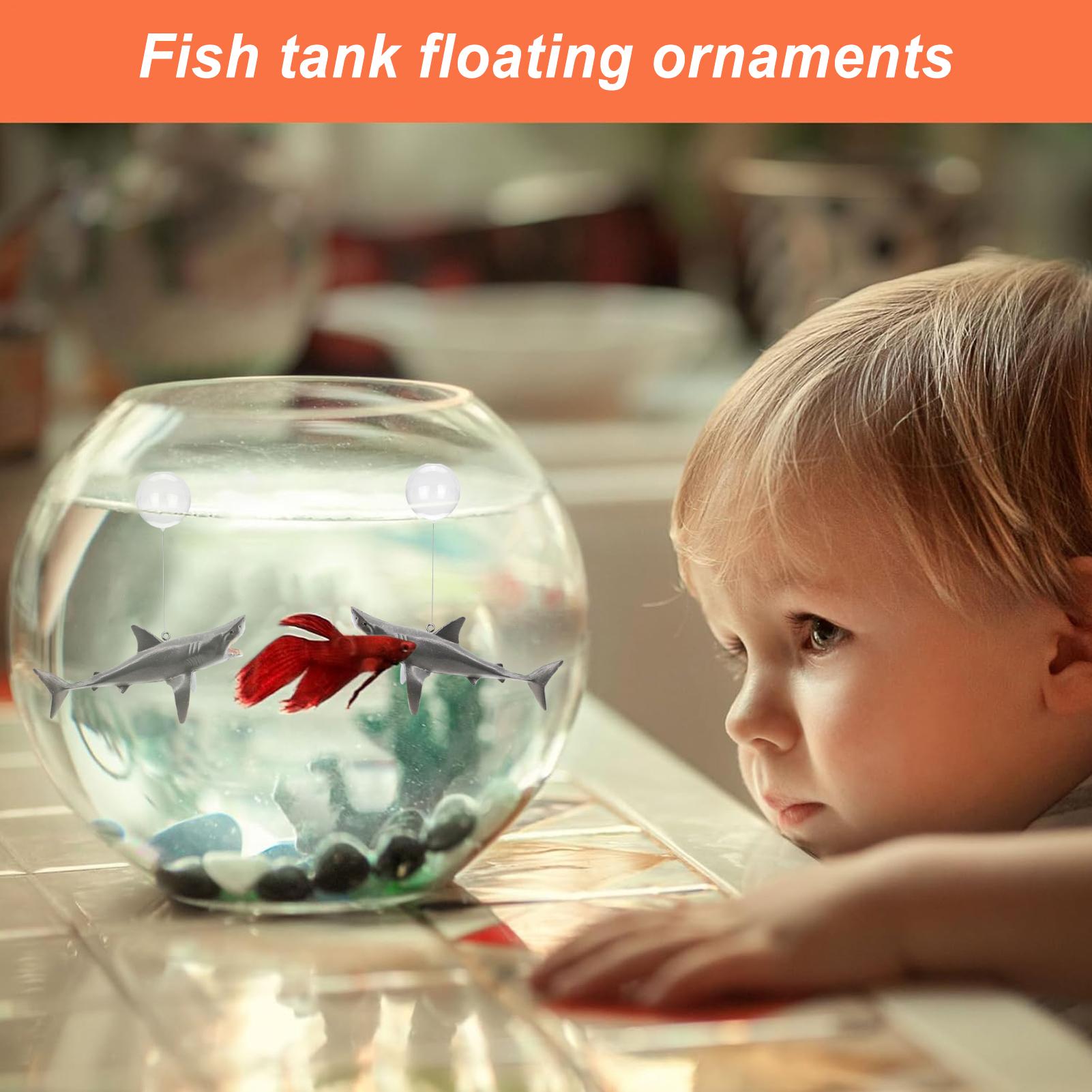 Floating Shark Aquarium Landsc - Aquarium Fish Artificial 评论和价格